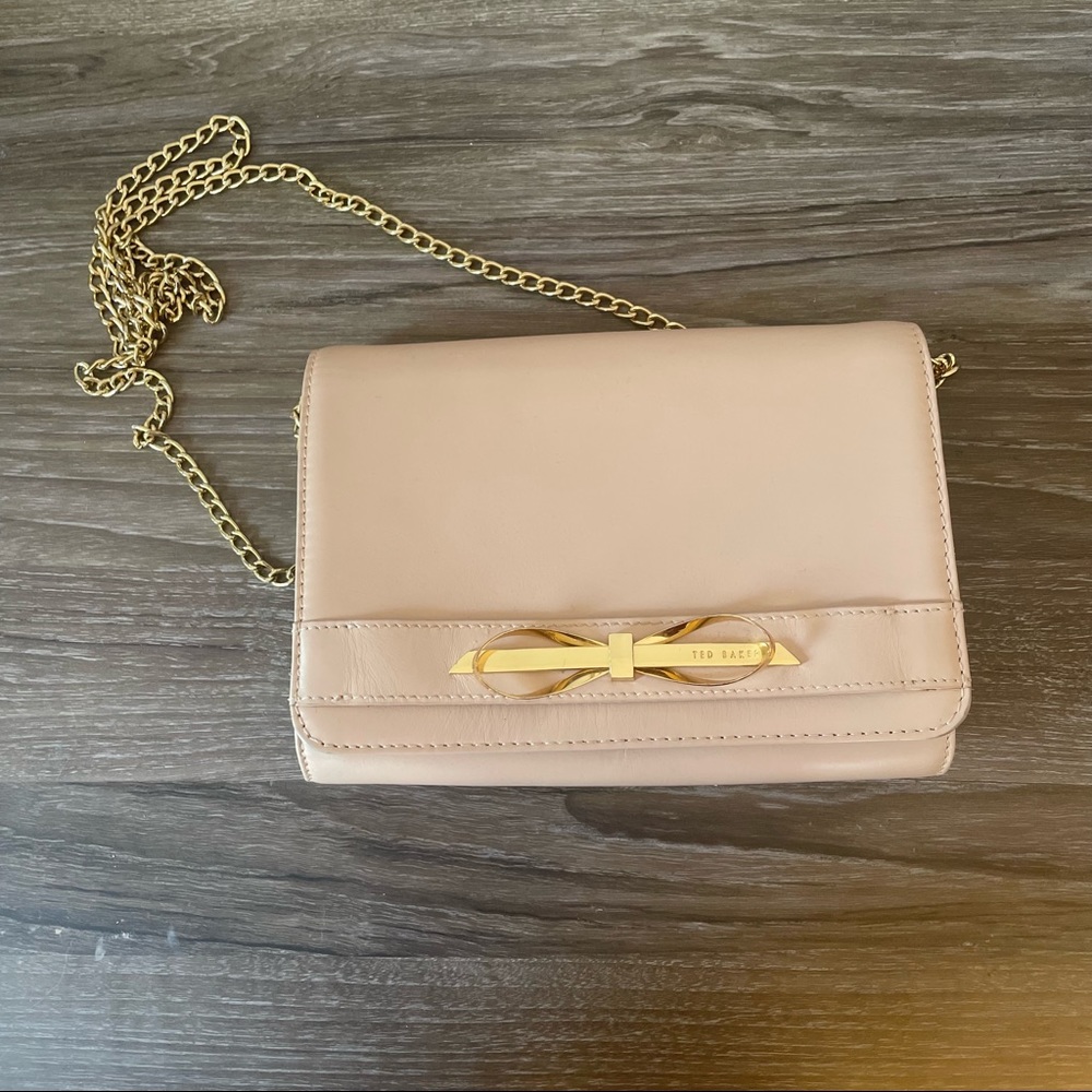 Ted Baker nude crossbody bag with bow